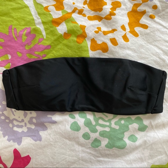 AERIE BLACK BANDEAU BIKINI TOP - Picture 4 of 9